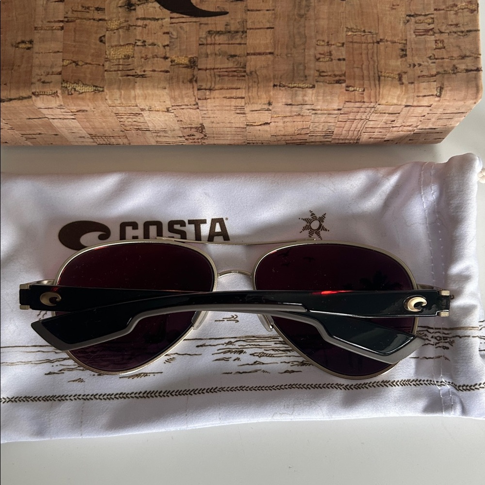 NEW Costa Del Mar Loreto Sunglasses with Brushed Gold Frame - Picture 7 of 11